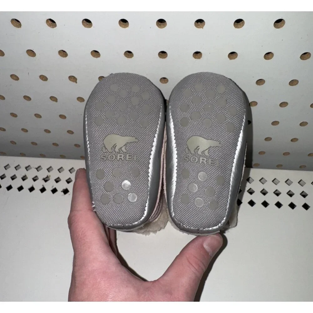 Sorel Caribootie II Girls Baby Infant Winter Crib Booties Size 3 (6-12 Months)